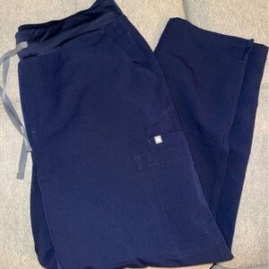 Navy Blue Figs yola skinny scrub pant